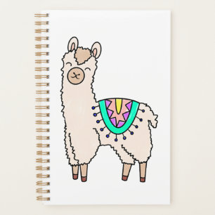 lama alpaga de dessin animé souriant et heureux