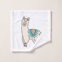 lama alpaga de dessin animé souriant et heureux