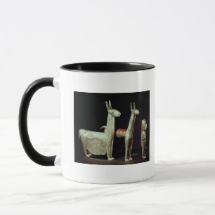 Lama, Alpaka und Frau Tasse
