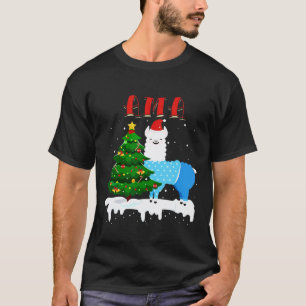 Lama Ama Santa Hut Xmas Schlafanzug Familie passen T-Shirt