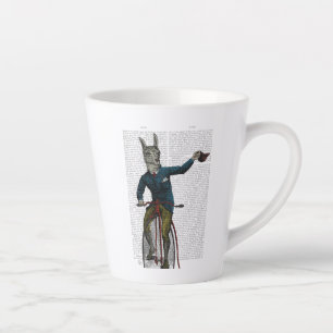 Lama auf dem Bike Milchtasse