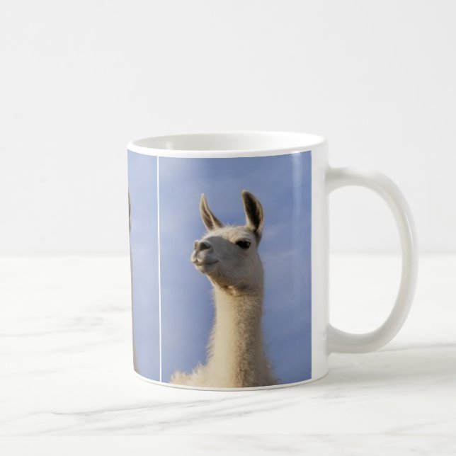 Lama auf Schutz Kaffeetasse (Rechts)