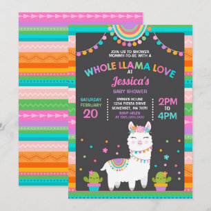 Lama Baby Shower Einladung Ganze Lama Liebe Baby