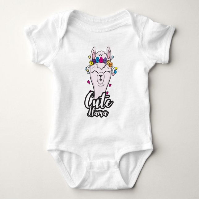Lama Baby Strampler (Vorderseite)