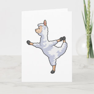 Lama beim Yoga-Fitness Karte