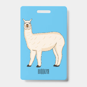 Lama Cartoon-Illustration  Ausweis