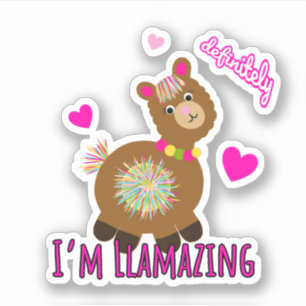 Lama-Cute Aufkleber