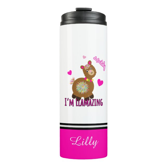 Lama-Cute Thermosbecher (Vorderseite)