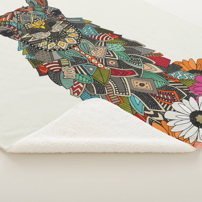 Lama daisy Liebe Kreide Sherpadecke (3/4)