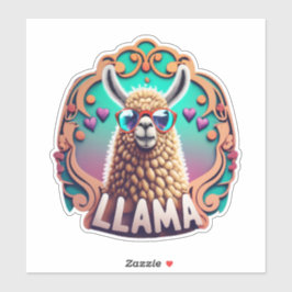 Lama Dekoration Delights Stick, Peel und Lächeln! Aufkleber