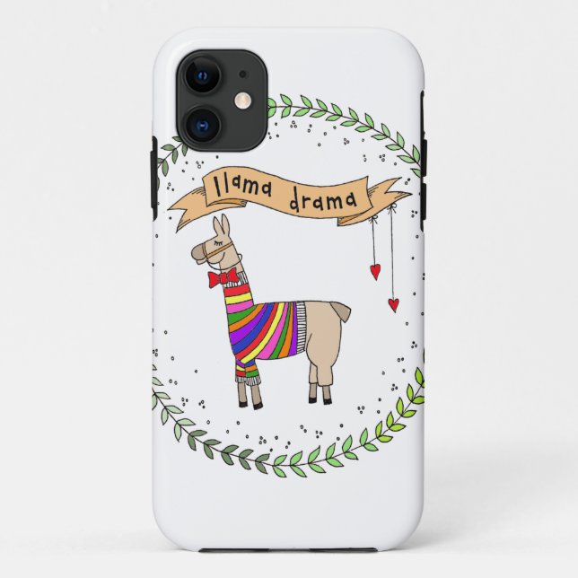 Lama-Drama, Alpaka Case-Mate iPhone Hülle (Rückseite)