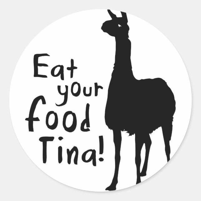 Lama-Dynamit Runder Aufkleber (Vorderseite)