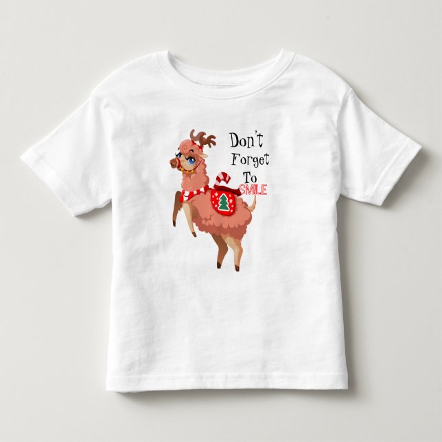 lama en T-shirt Noël Toddler (Devant)