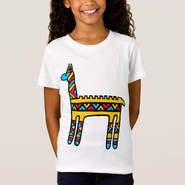 Lama-Farben T-Shirt (Vorderseite)