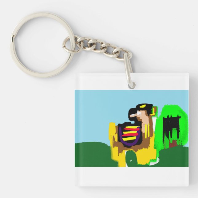 Lama Freude  Schlüsselanhänger (Vorderseite)
