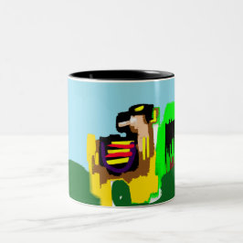 Lama Freude Zweifarbige Tasse