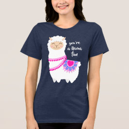 Lama fun pun Valentine Tri-Blend Shirt