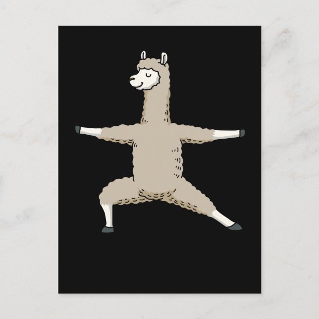 Lama Funny Yoga gibt Frauen Meditation Postkarte (Vorderseite)