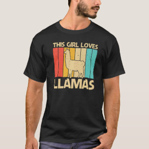 Lama für Mädchen Frauen Lama-Farm-Tier T-Shirt