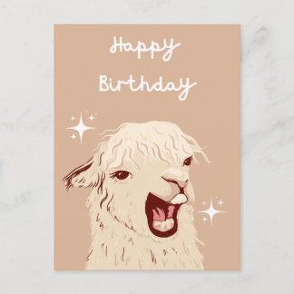 Lama-Geburtstagskarte Postkarte
