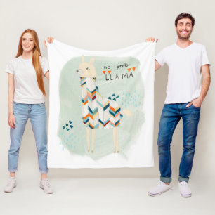 Lama-Gruppe - kein Prob-Lama Fleecedecke