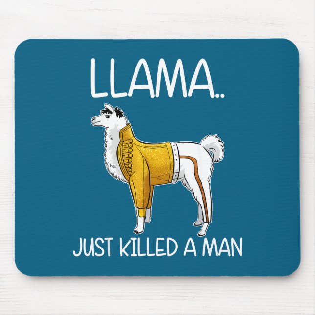 Lama hat gerade einen Mann getötet Lustiger Lama  Mousepad (Vorne)