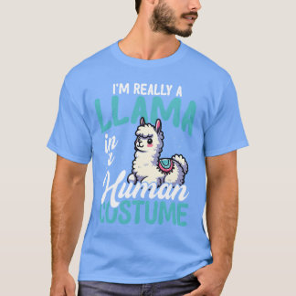 Lama im menschlichen Kostüm Lustige Freunde T-Shirt