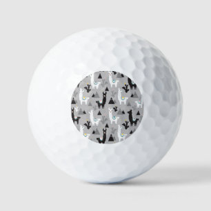 Lama Kaktus Berge, nahtloses Muster. Golfball