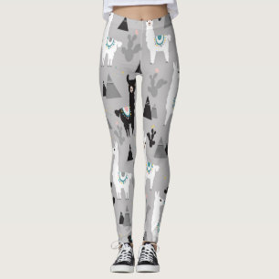 Lama Kaktus Berge, nahtloses Muster. Leggings