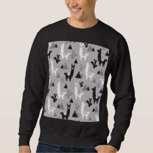 Lama Kaktus Berge, nahtloses Muster. Sweatshirt