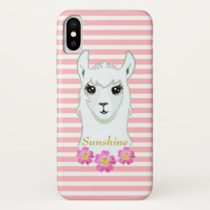 Lama-Königin auf Rosa und Weiß Case-Mate iPhone Hülle