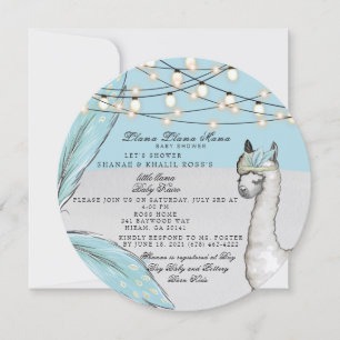 LAMA LAMA MAMA II Baby shower Invitation