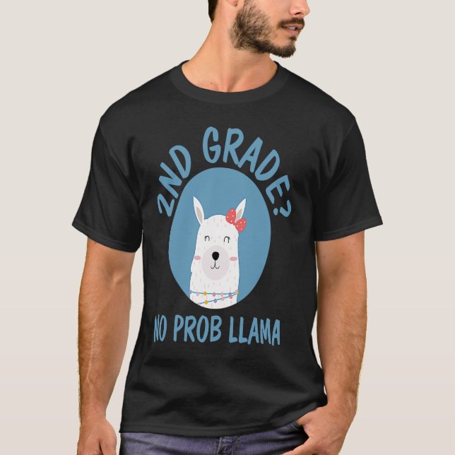 Lama-Lehrerin der zweiten Klasse zurück zur Schule T-Shirt (Vorderseite)