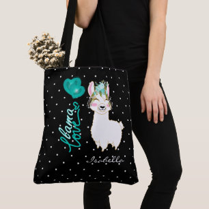 Lama-Liebe - Aquamarin Tasche