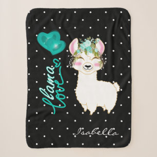 Lama-Liebe im Aquamarinen Blumenbeet Sherpadecke