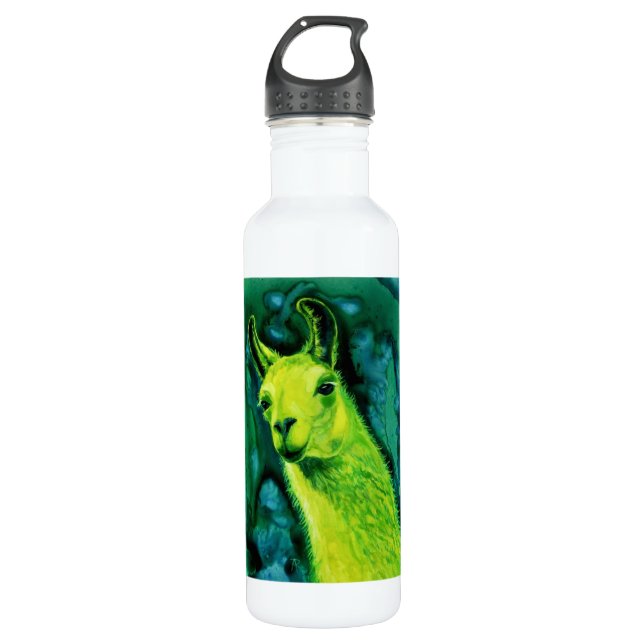 Lama - "Llemon-Llime Lama " Edelstahlflasche (Vorderseite)