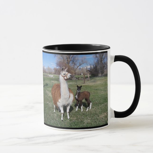 Lama Mama und Llama Baby Tasse (Rechts)