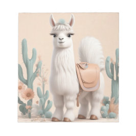 Lama mit Sattel in der Wüste Notizblock