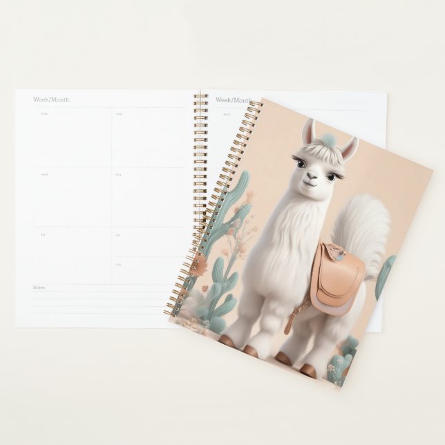 Lama mit Sattel in der Wüste Planer (Anzeige)
