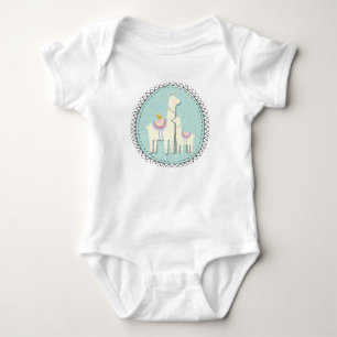 Lama Momma und Baby Bodysuit Strampler