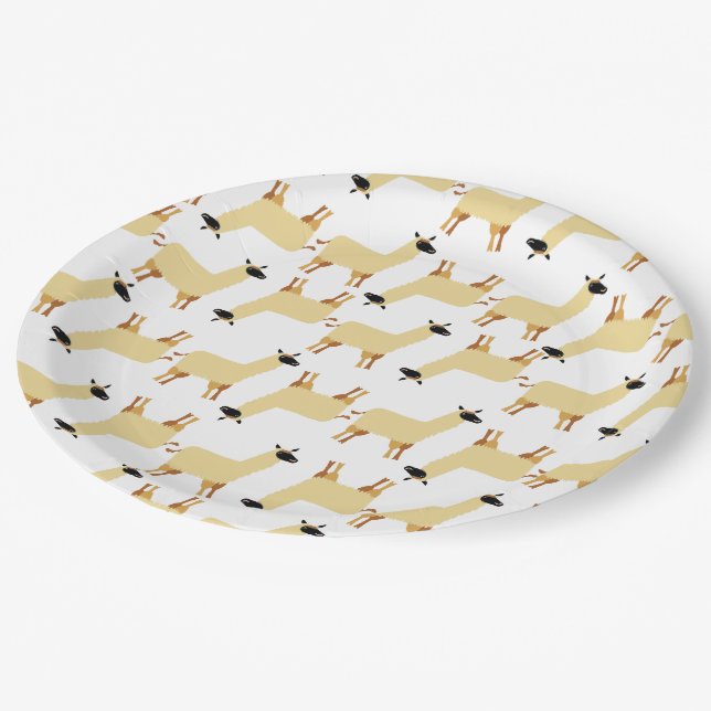 Lama Pappteller (Schrägansicht)