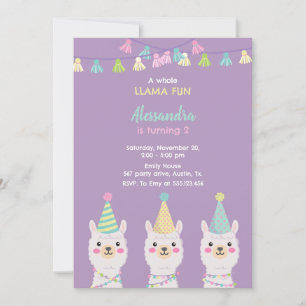 Lama party Invitation