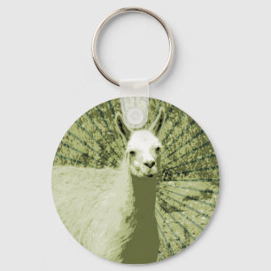 Lama-Pop-Kunst Schlüsselanhänger