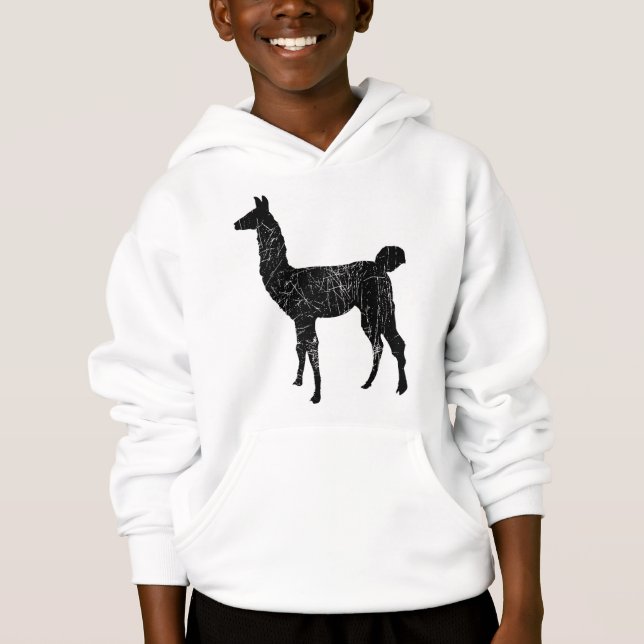 Lama-Pullover-Sweatshirt-Kinder und Hoodie (Vorderseite)