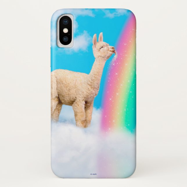 Lama-Regenbogen Case-Mate iPhone Hülle (Rückseite)