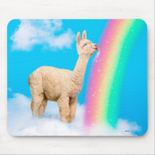 Lama-Regenbogen Mousepad