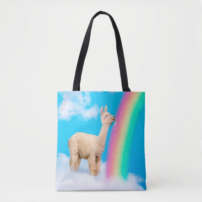 Lama-Regenbogen Tasche (Vorderseite)