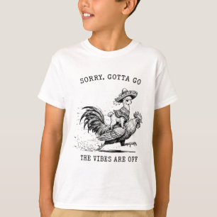 Lama-Reitendes-Huhn-Entschuldigung-Muss-Gehen-Vibe T-Shirt