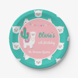 Lama-rosa Pappteller