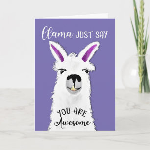 Lama sag einfach, du bist ein toller Freund Kerami Karte